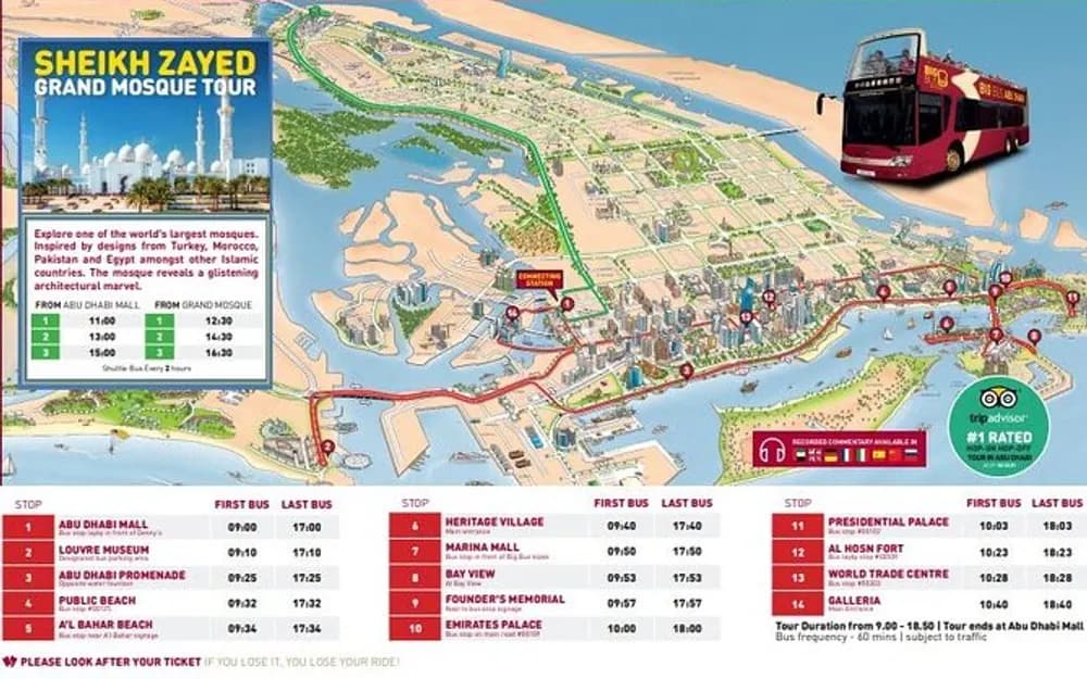 Abu Dhabi Hop-on Hop-off Big Bus Tour