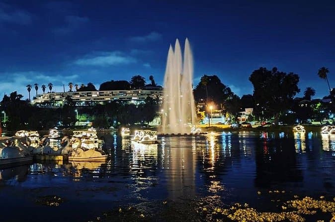 Los Angeles Echo Park Lake Boat Night Ride