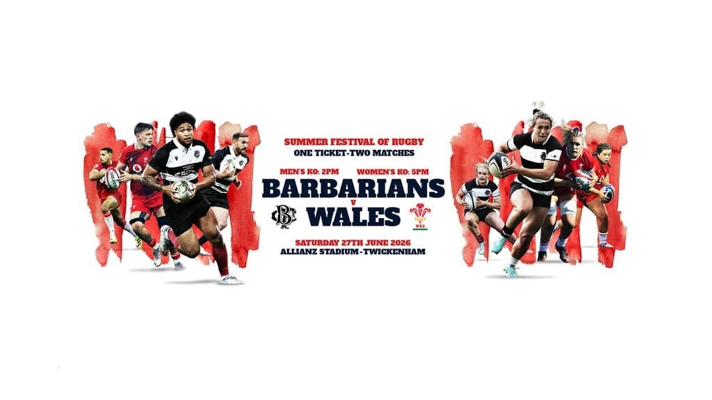 Barbarians v Wales & Barbarians Women v Wales Women at Allianz Stadium, Twickenham