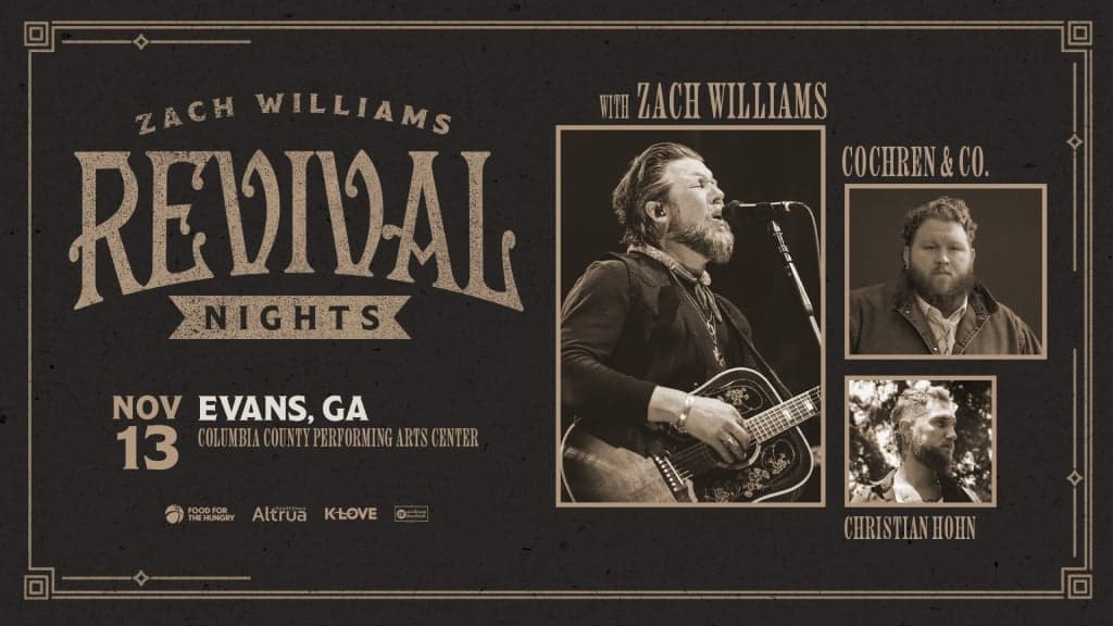 Zach Williams at Columbia County Performing Arts Center