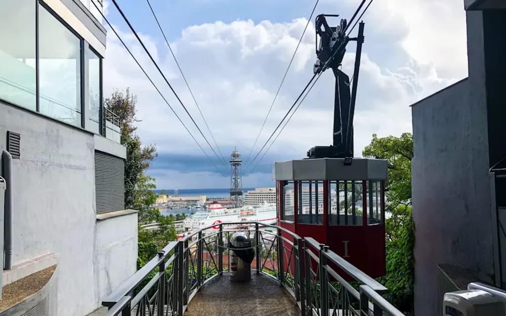 Barcelona Cable Car One Way Tickets from Montjuic Mountain