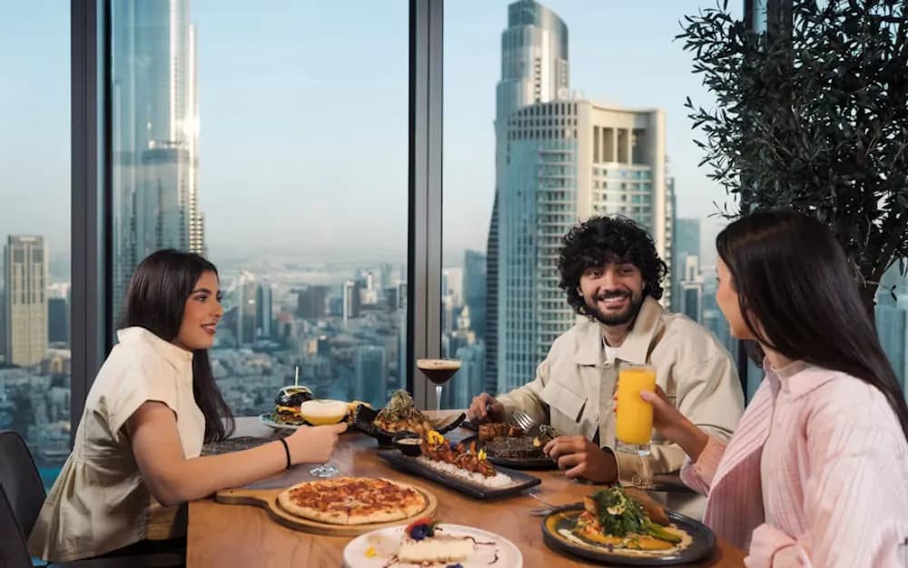 Dubai Sky Views Observatory Tickets + Glass Slide, Meal and Souvenir