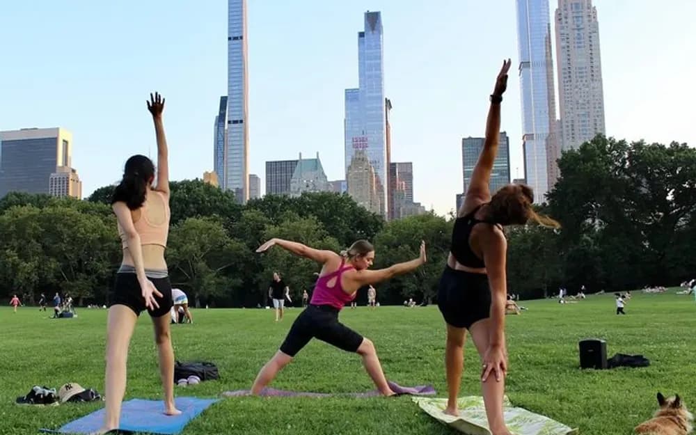 Central Park Yoga Class