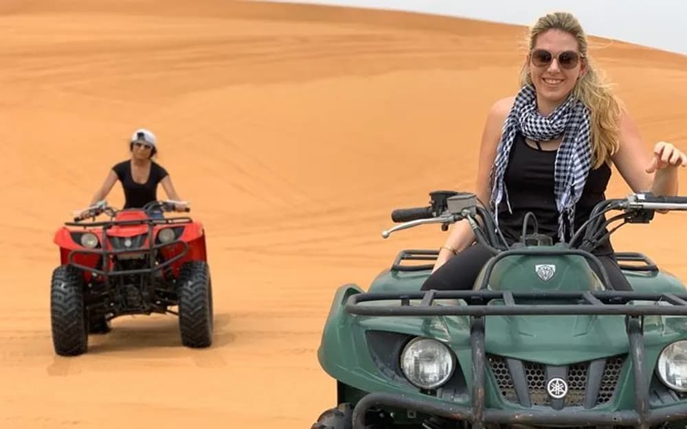 Desert Safari, Camel Ride, Quad Tour, Sandboarding, Show and BBQ Dinner in Dubai