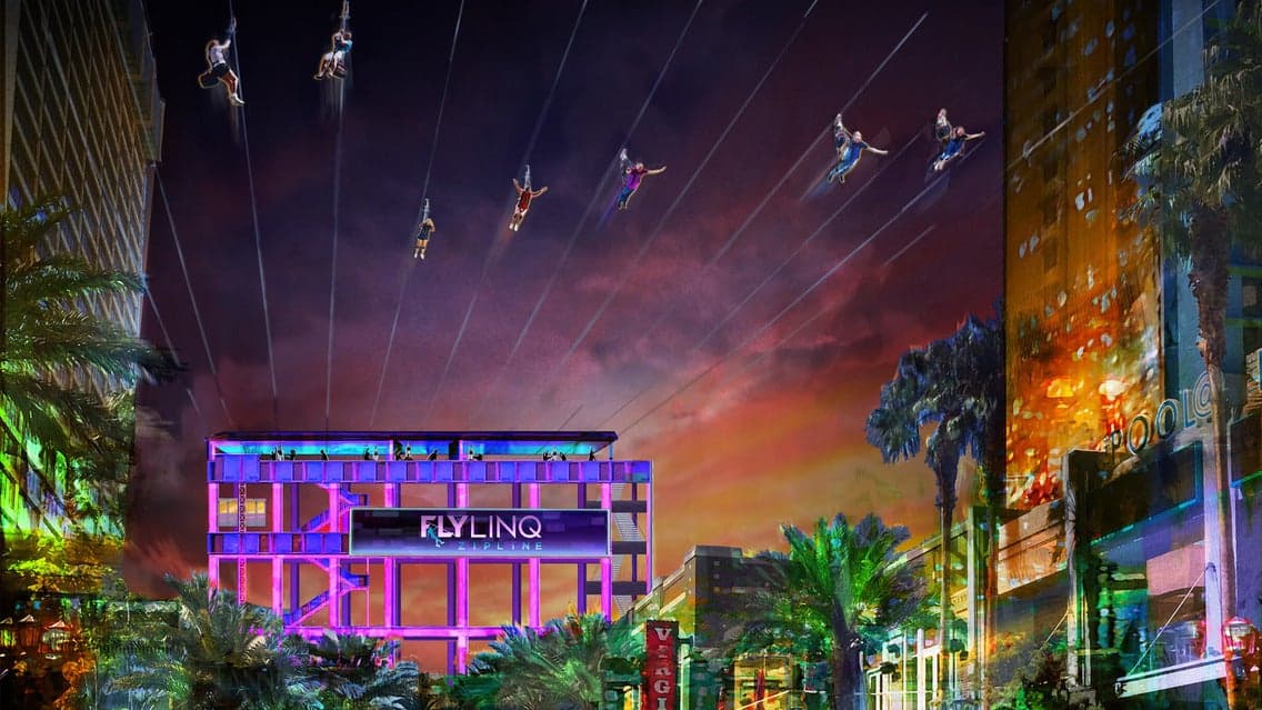 Fly LINQ Zipline at THE LINQ at Fly LINQ Zipline at The LINQ Promenade