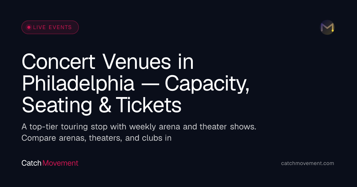 Concert Venues in Philadelphia — Capacity, Seating & Tickets