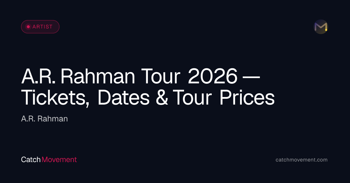 A.R. Rahman Bollywood Live 2026 — Tickets, Dates & Prices