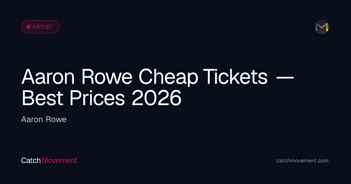 Aaron Rowe Cheap Tickets in Dublin 2026