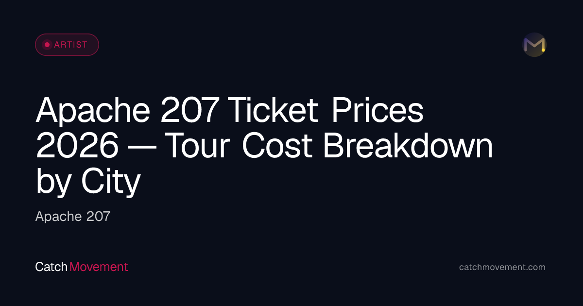 Apache 207 Ticket Prices 2026 — Listed Options & Fees Guide