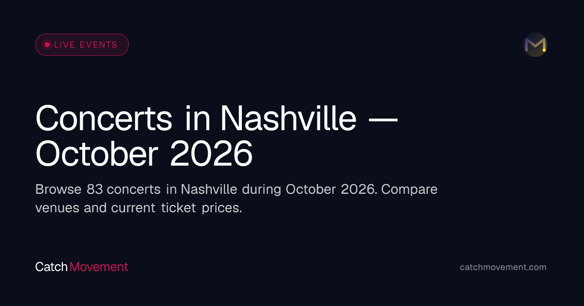 Concerts in Nashville — October 2026