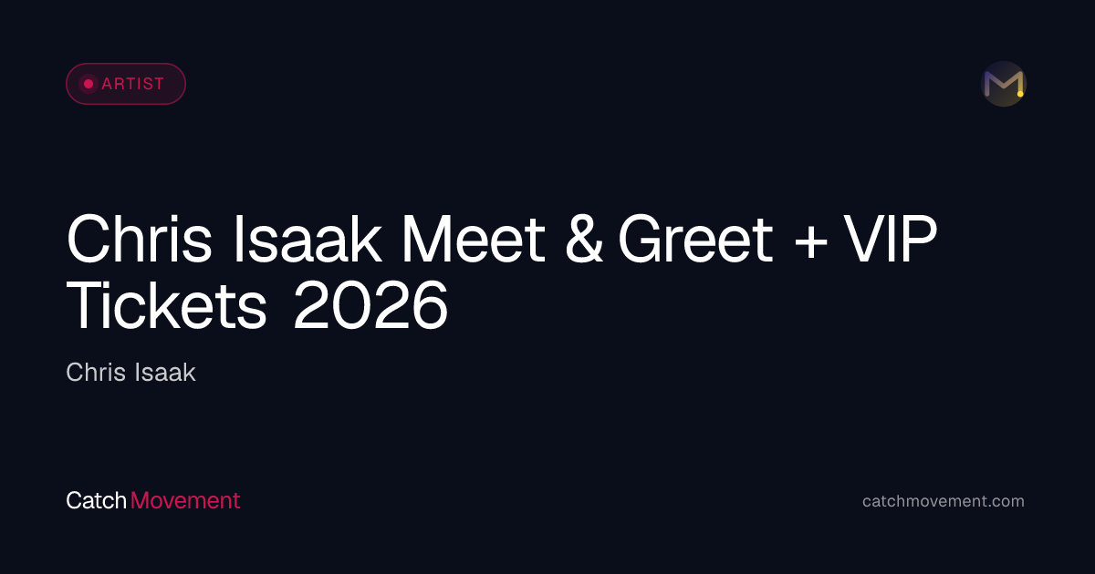 Meet & Greet: Chris Isaak 2026 — Packages, Photo Ops & VIP