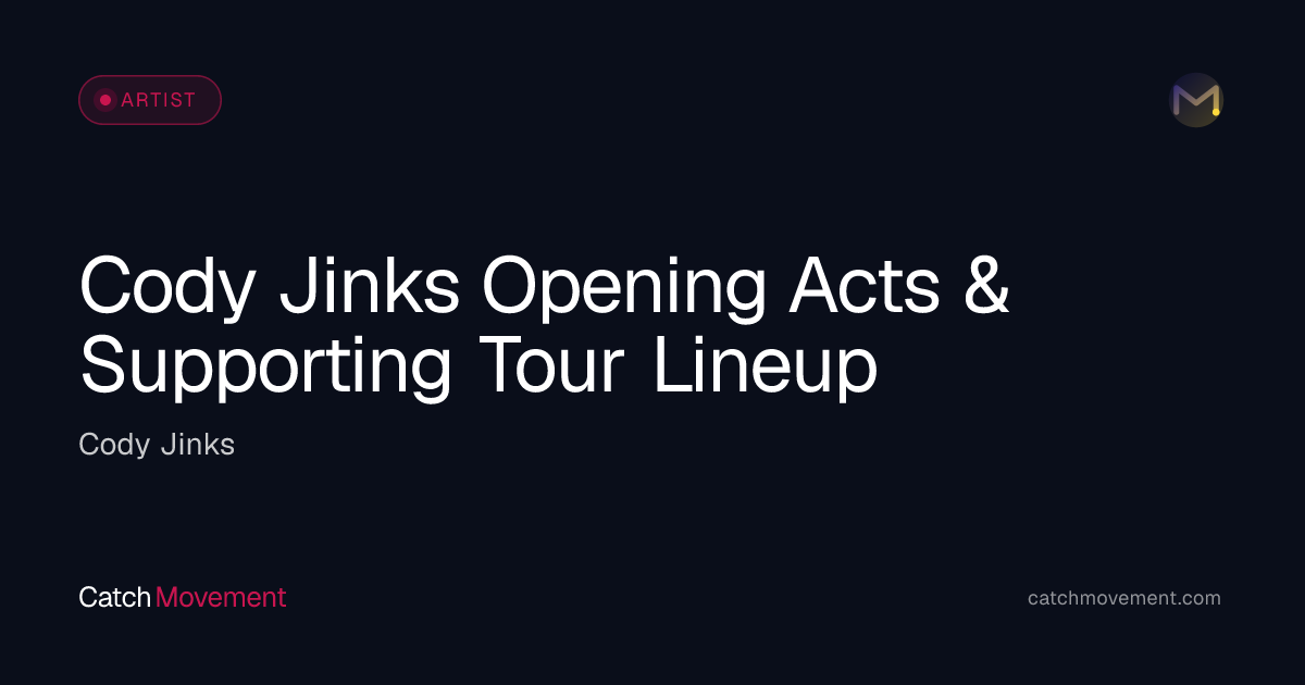 Who Is Opening for Cody Jinks 2026? Listed Lineups