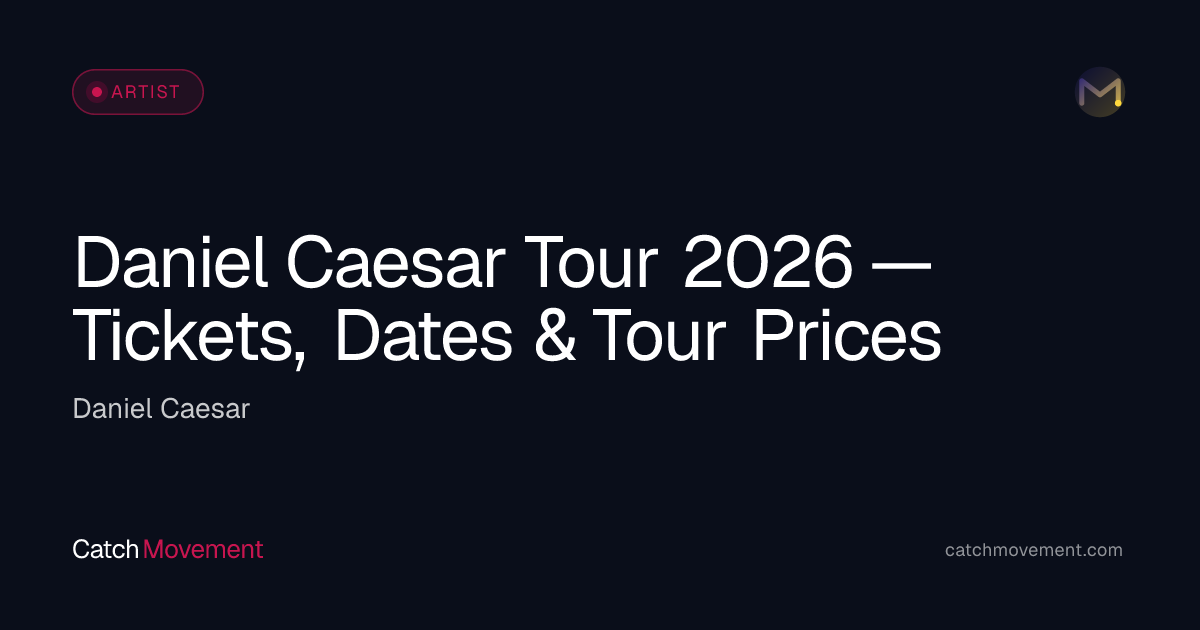 Daniel Caesar R&B Tour 2026 — Tickets, Dates & Prices