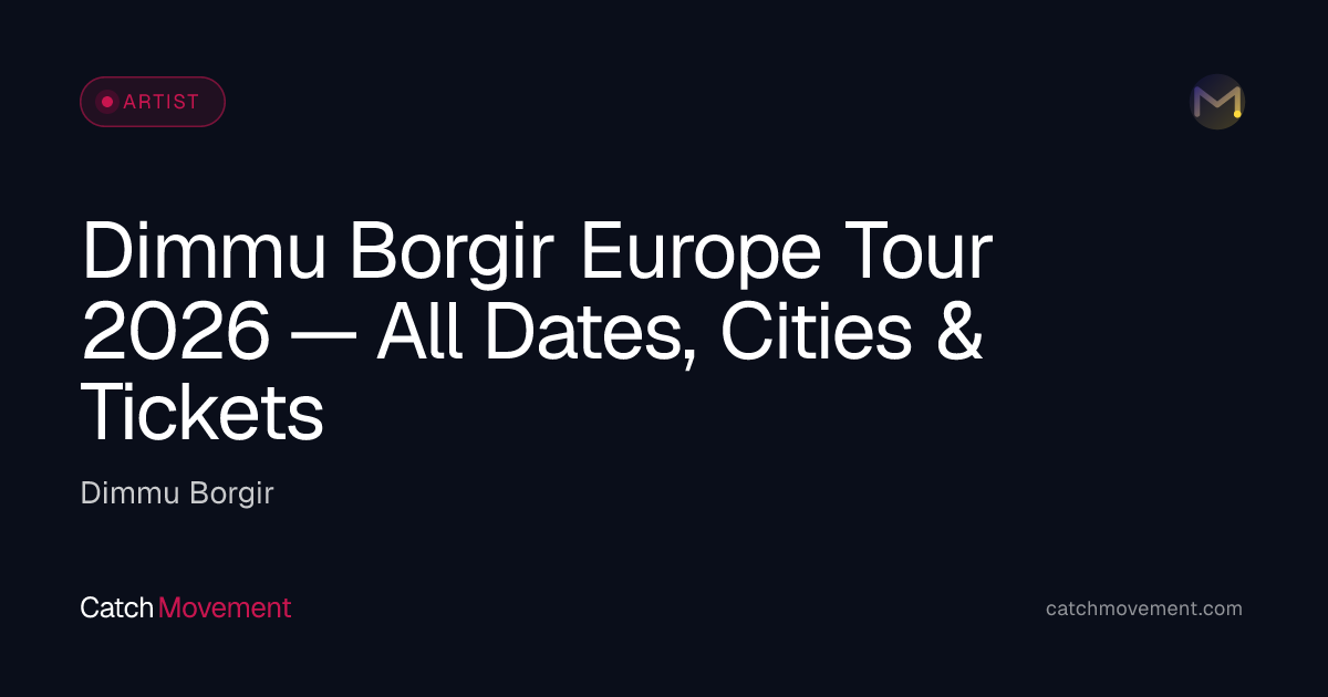 Dimmu Borgir Europe Tour 2026 — All Dates, Cities & Tickets