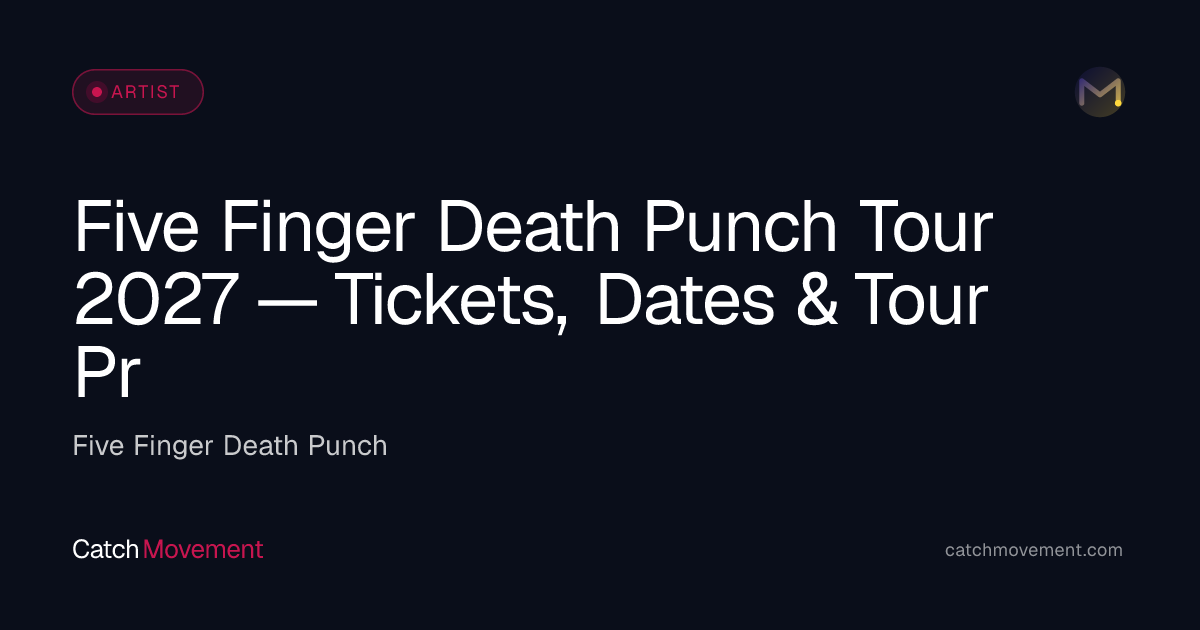 Five Finger Death Punch Rock Tour 2027 Tickets & Dates
