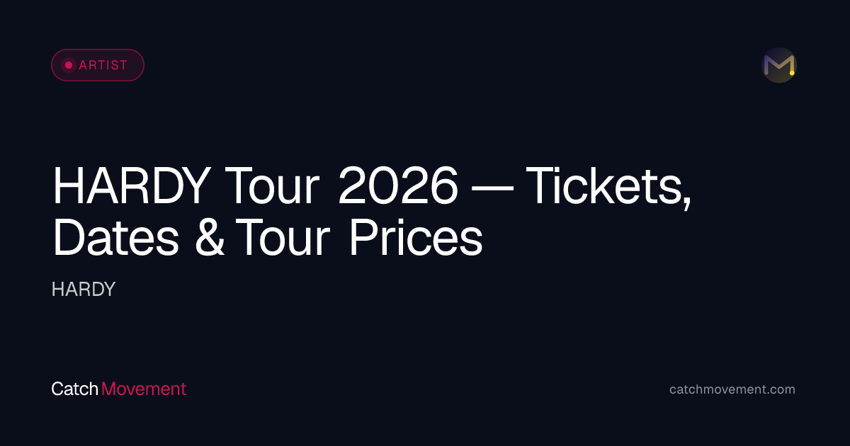 HARDY Country Tour 2026 — Tickets, Dates & Prices