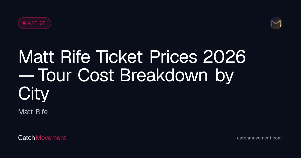 Matt Rife Ticket Prices in Sacramento 2026