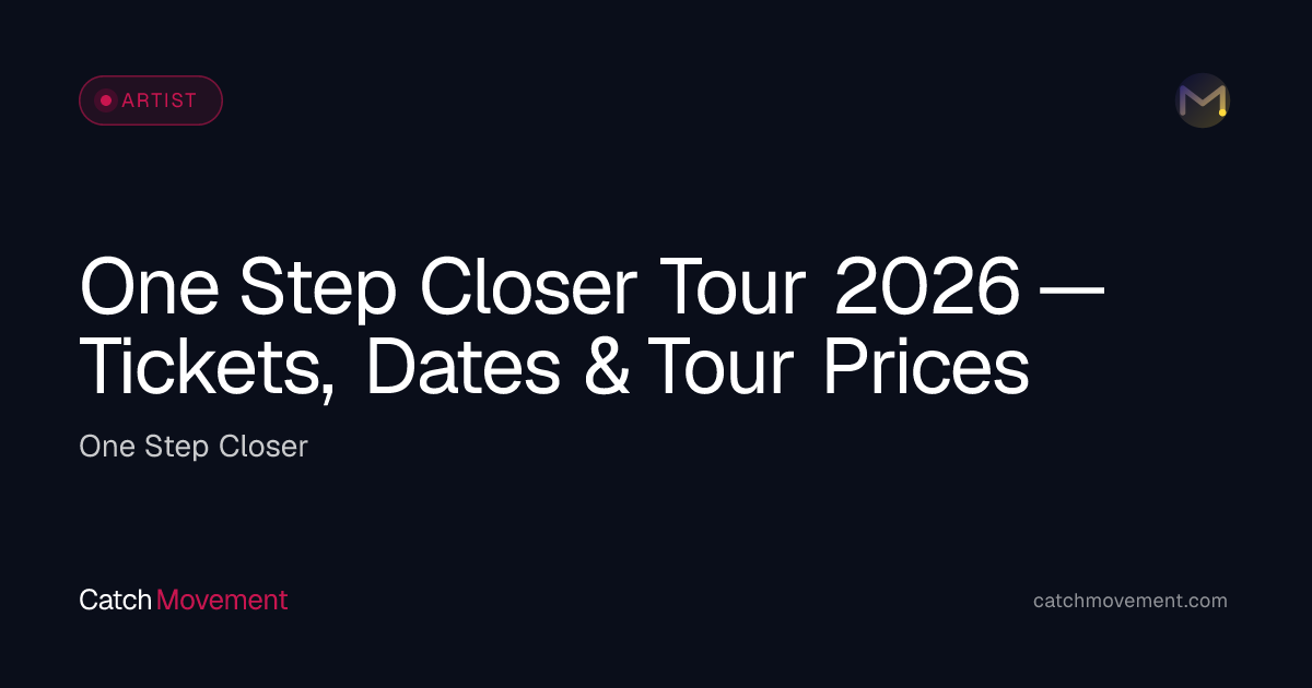 One Step Closer Rock Tour 2026 — Tickets, Dates & Prices