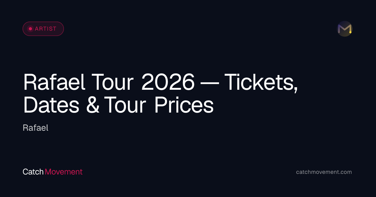 Rafael Live DJ Set 2026 — Tickets, Dates & Prices
