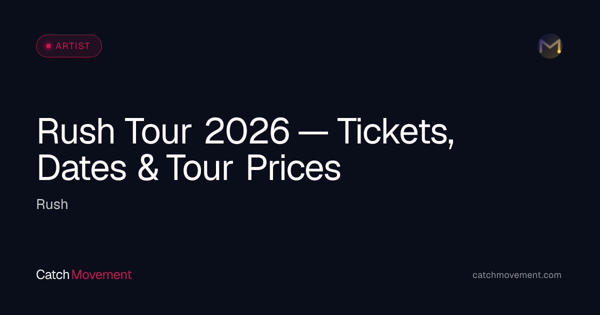Rush Rock Tour 2026 — Tickets, Dates & Prices