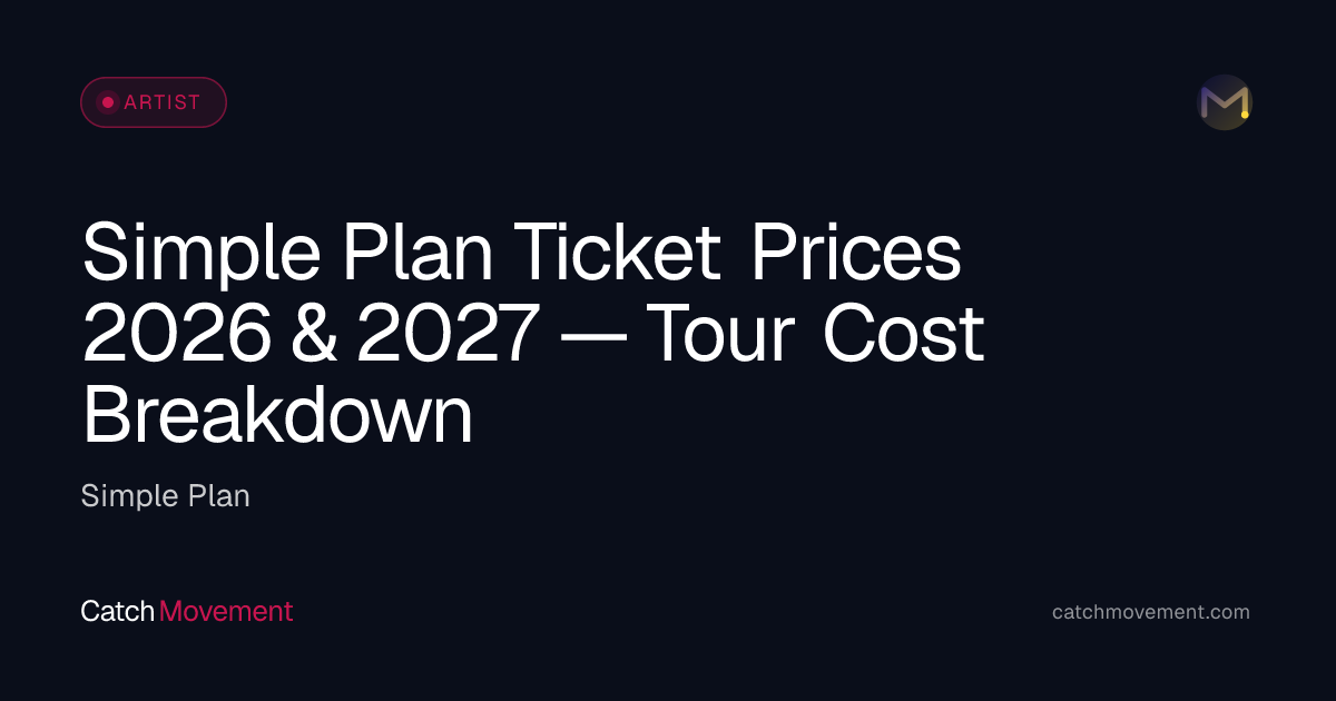 Simple Plan Ticket Prices 2026 & 2027 — from $64.00 USD