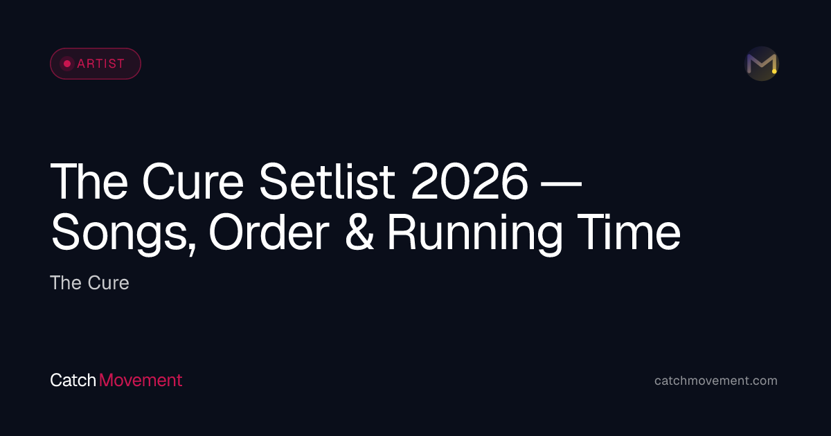 The Cure Setlist 2026 — Full Song List, Order & Run Time