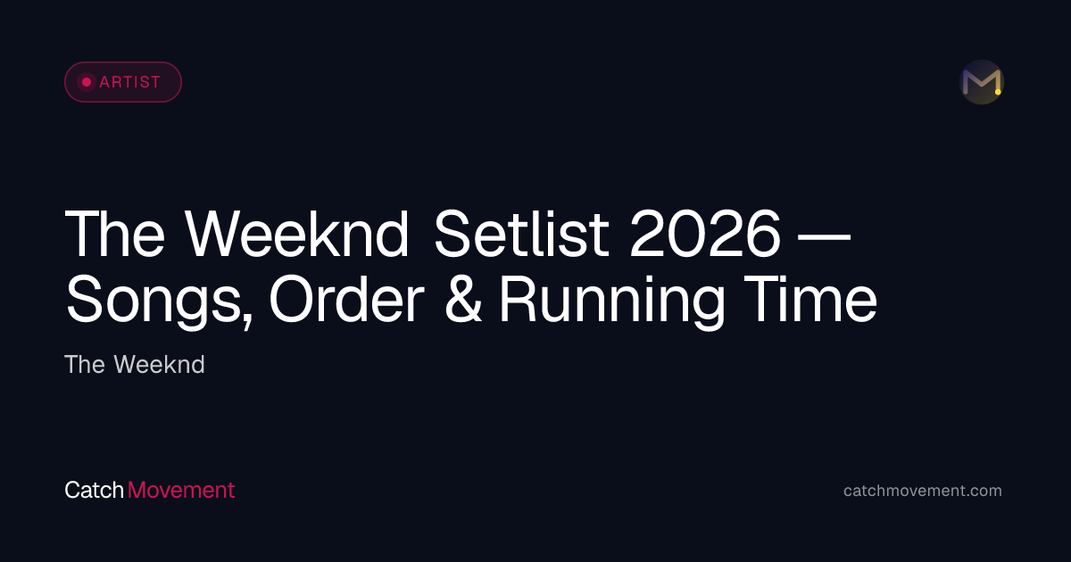 The Weeknd Setlist 2026 — Full Song List, Order & Run Time