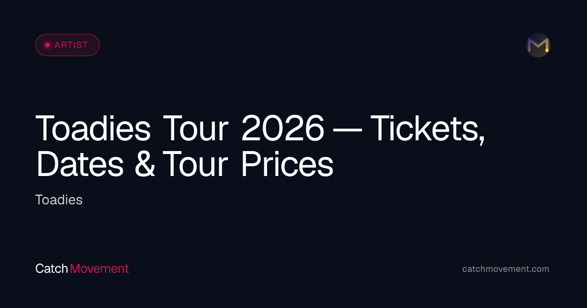 Toadies Rock Tour 2026 — Tickets, Dates & Prices