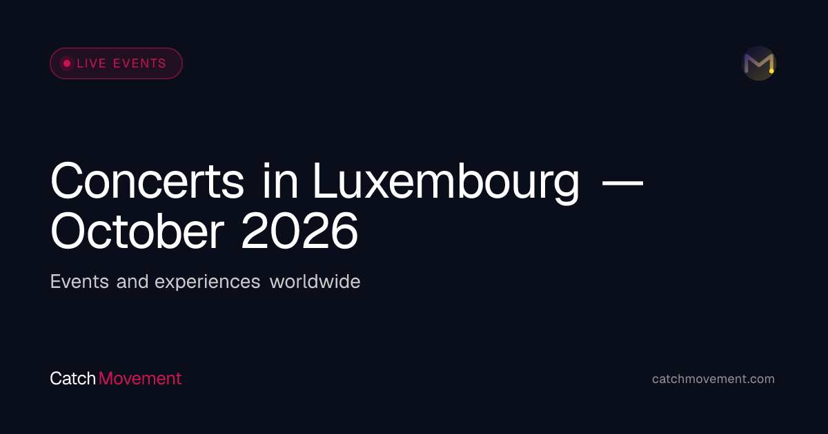Concerts in Luxembourg — October 2026