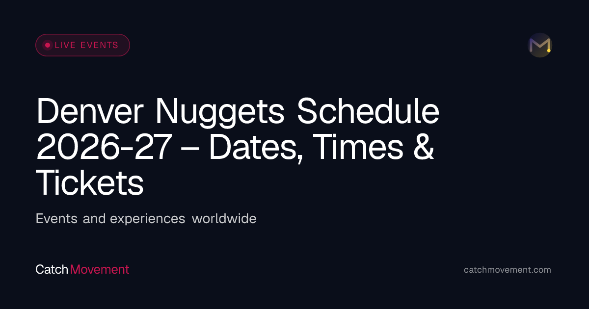 Denver Nuggets Schedule 2026-27 – Dates, Times & Tickets