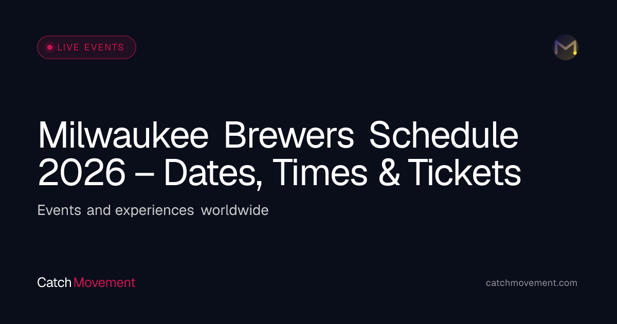 Milwaukee Brewers Schedule 2026 – Dates, Times & Tickets