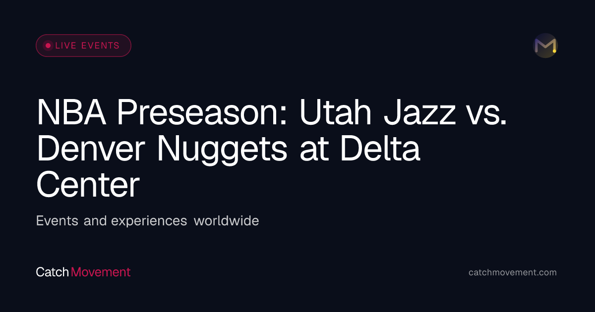 NBA Preseason: Utah Jazz vs. Denver Nuggets at Delta Center