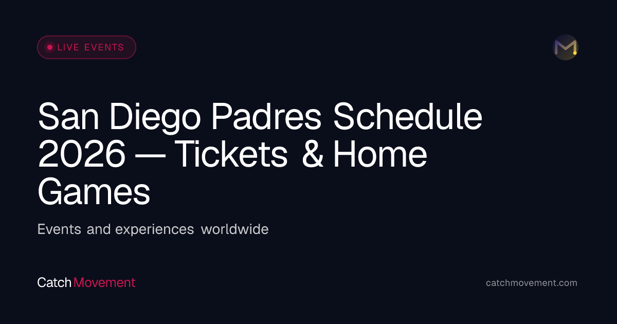 San Diego Padres Schedule 2026 — Tickets & Home Games