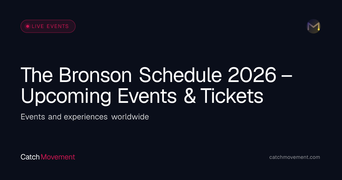The Bronson Schedule 2026 – Upcoming Events & Tickets