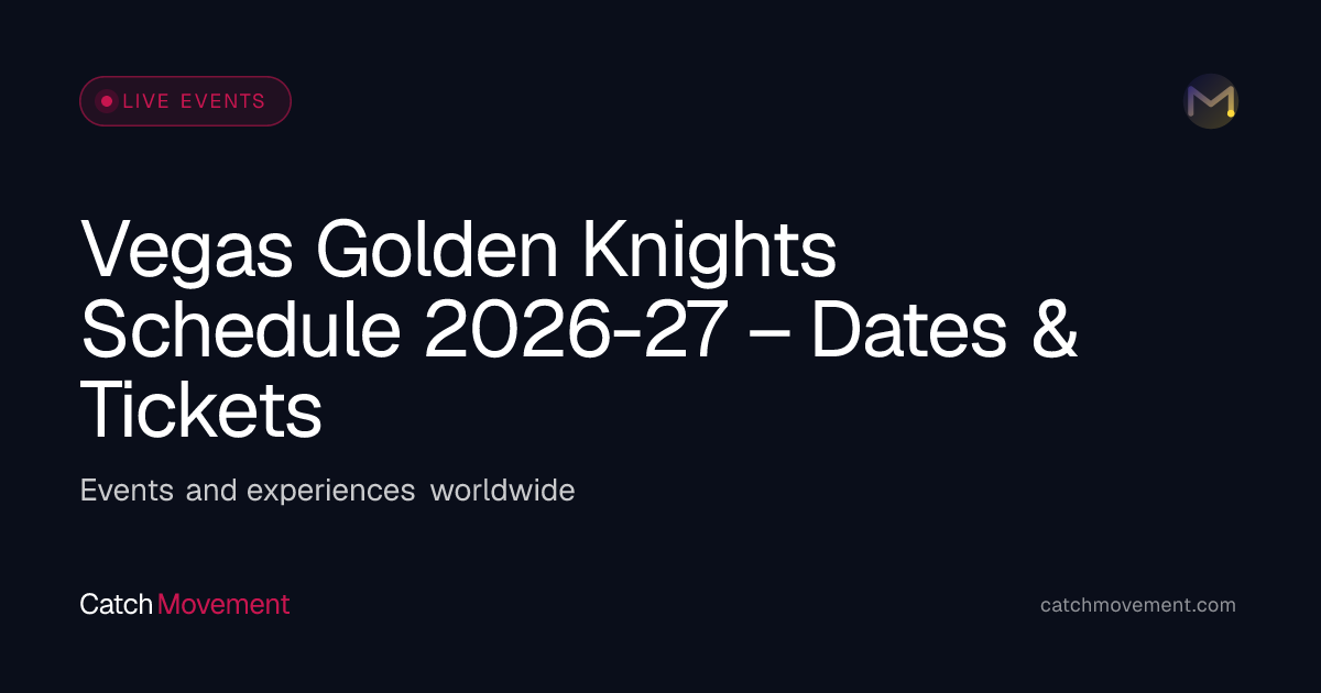 Vegas Golden Knights Schedule 2026-27 – Dates & Tickets